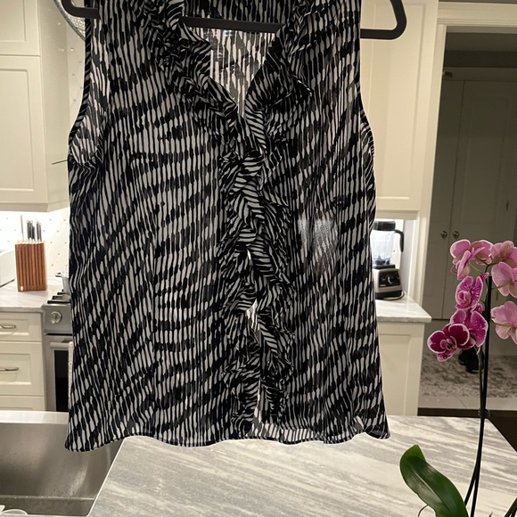Anne Klein top black and white size xl - Picture 3 of 17